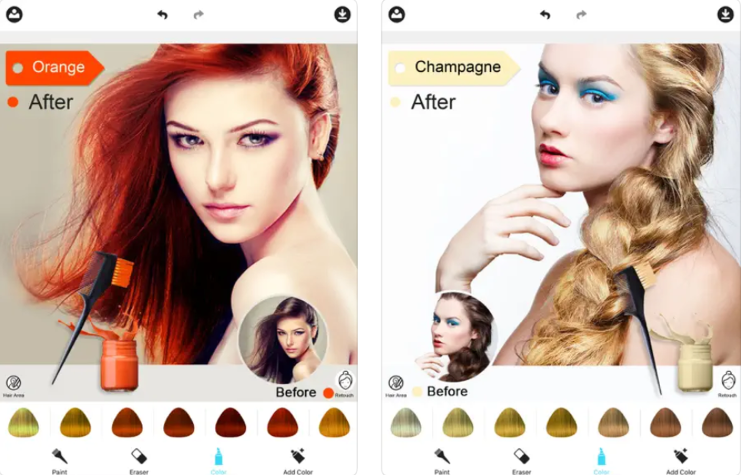 hair color dye app