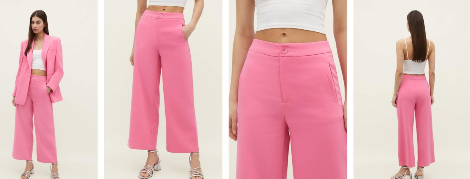 traje pantalón culotte Stradivarius