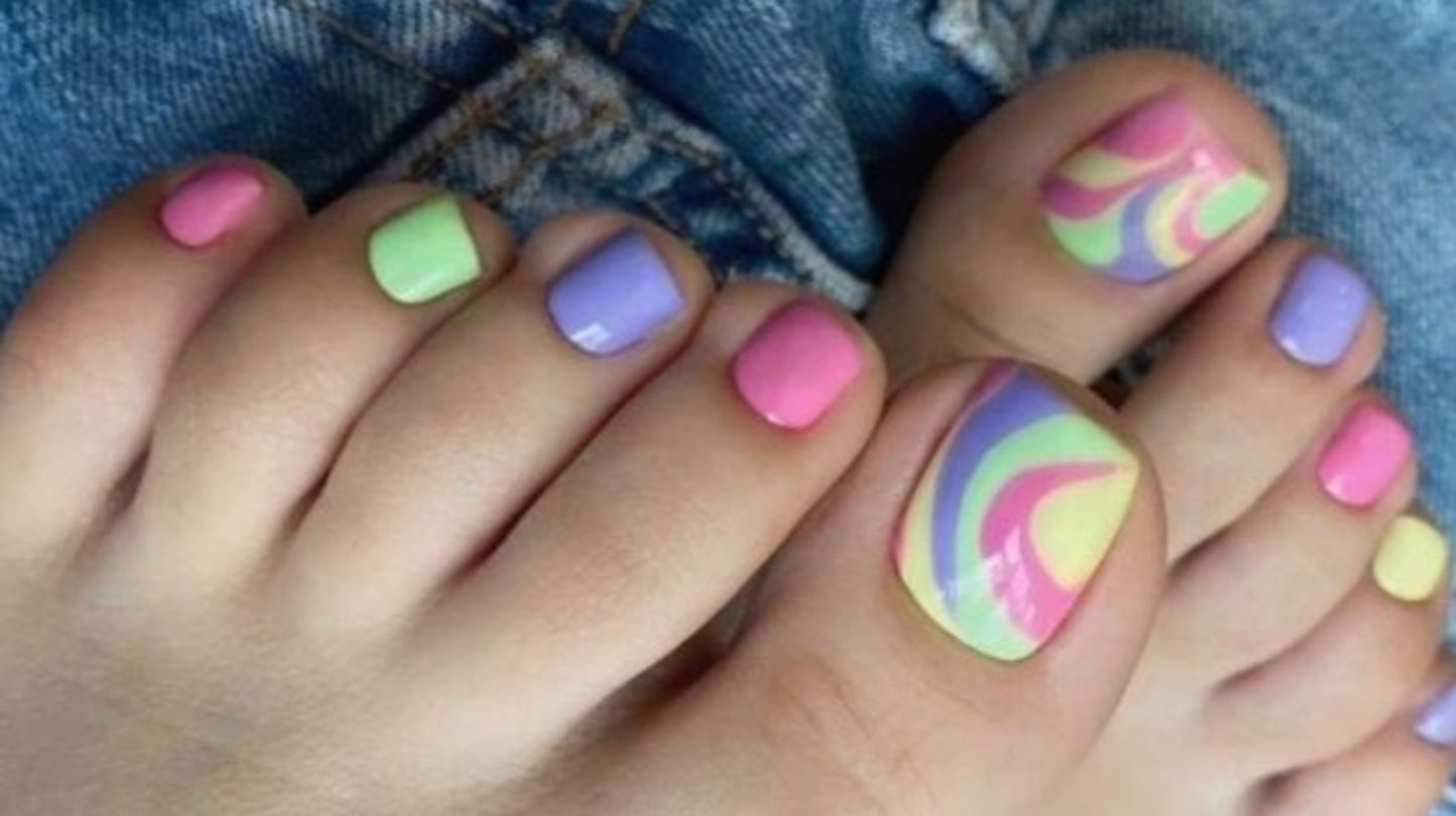 pedicura combinada Pinterest