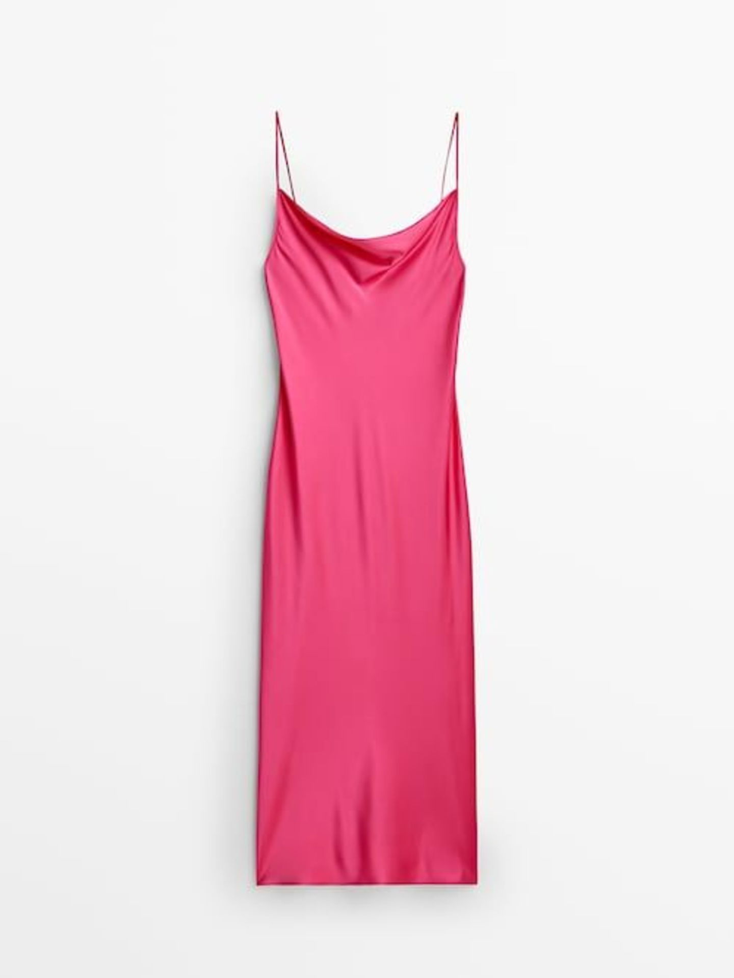 vestido slip dress massimo dutti