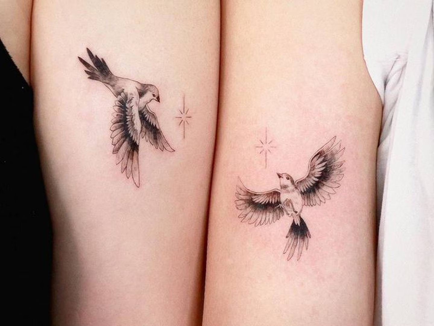 Aves tatuajes de pareja