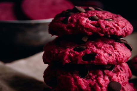 Galletas de remolacha con chispas de chocolate