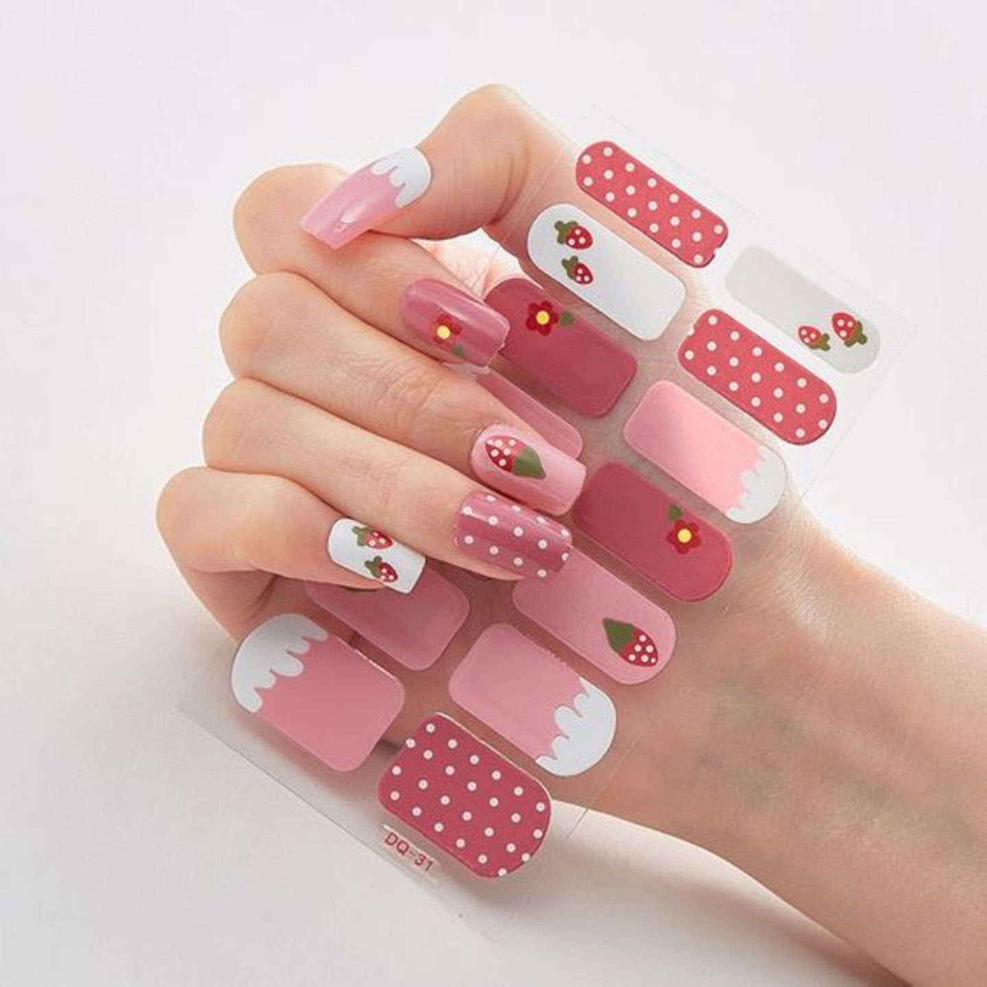 manicura stickers rosa