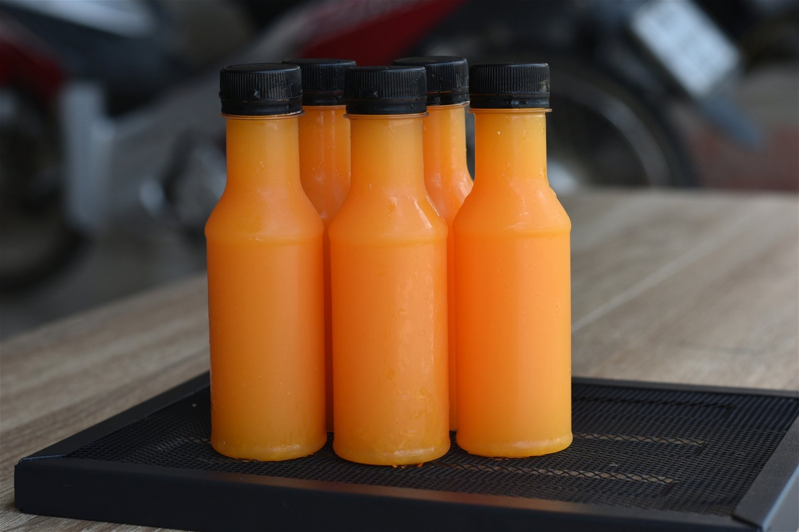 botellas zumo de naranja