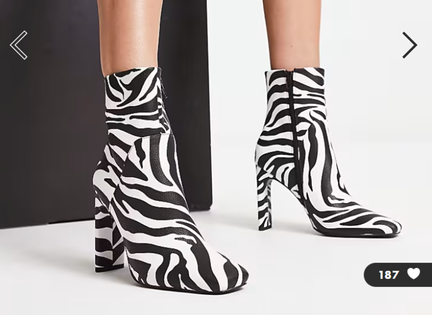 botines cebra asos