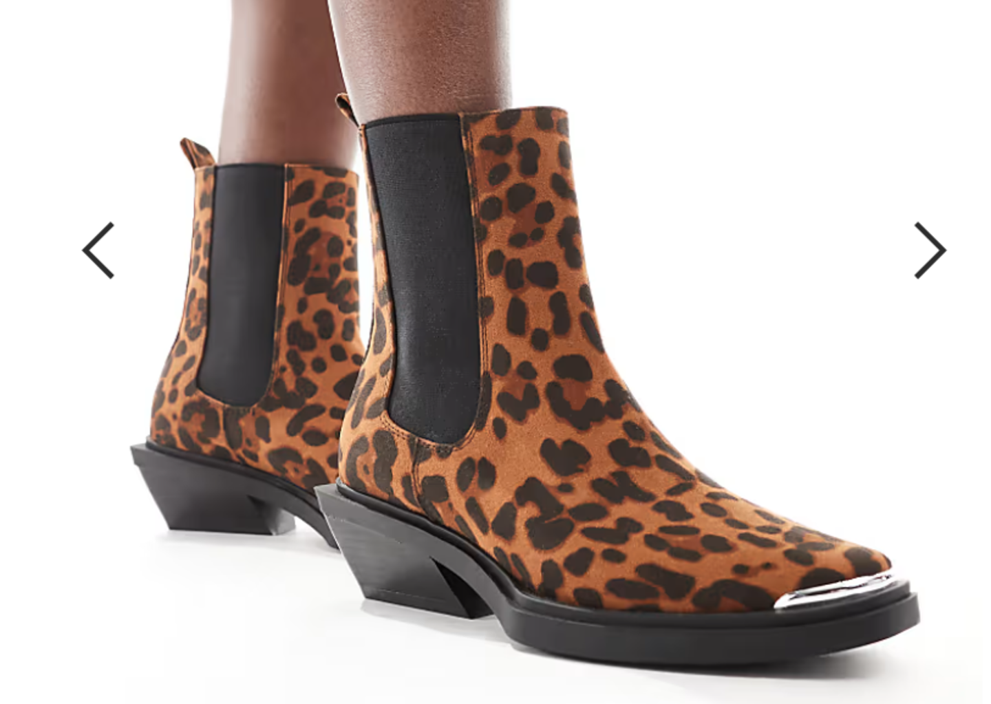 botines western leopardo asos