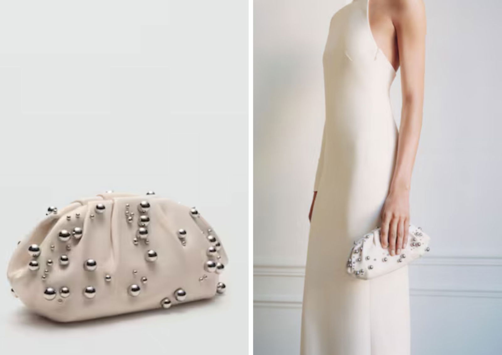 Bolso de mano con detalles metálicos MANGO
