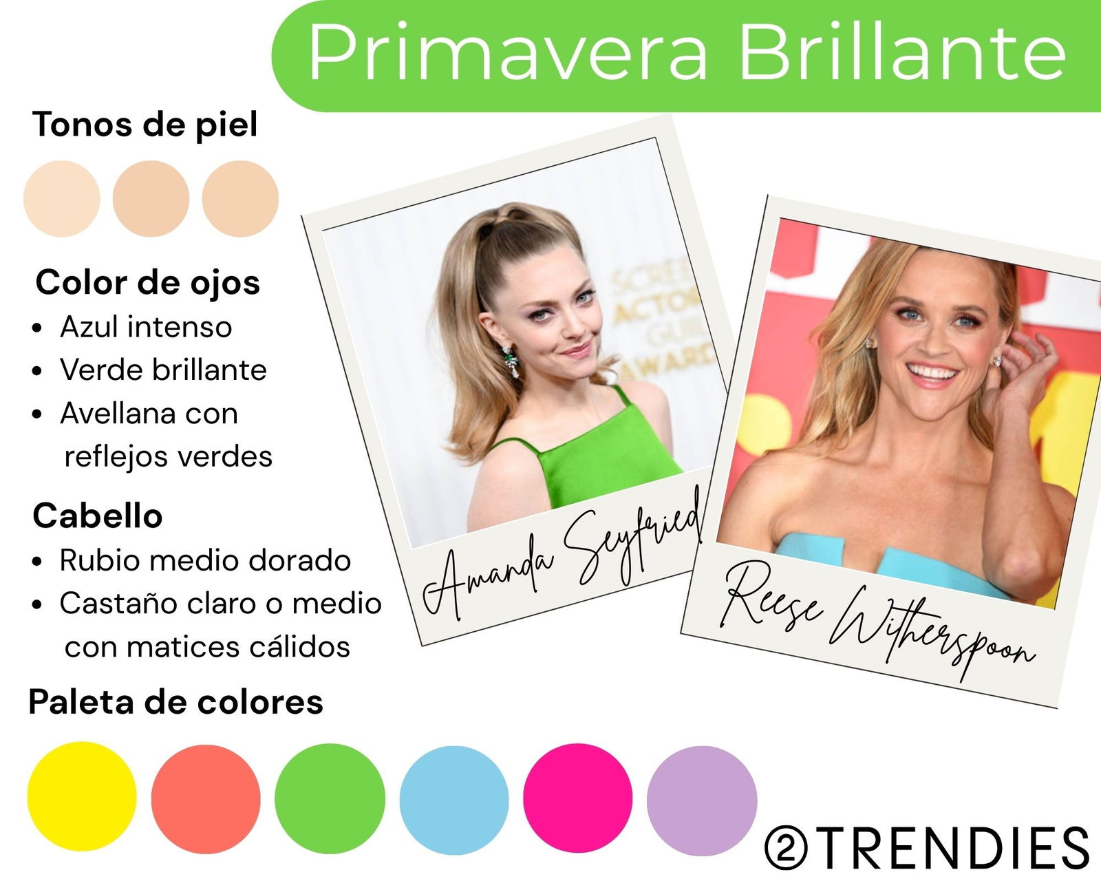 Colorimetría primavera brillante
