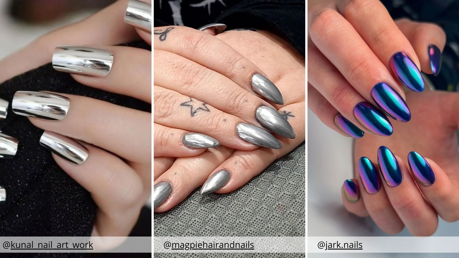 Manicura metalizada