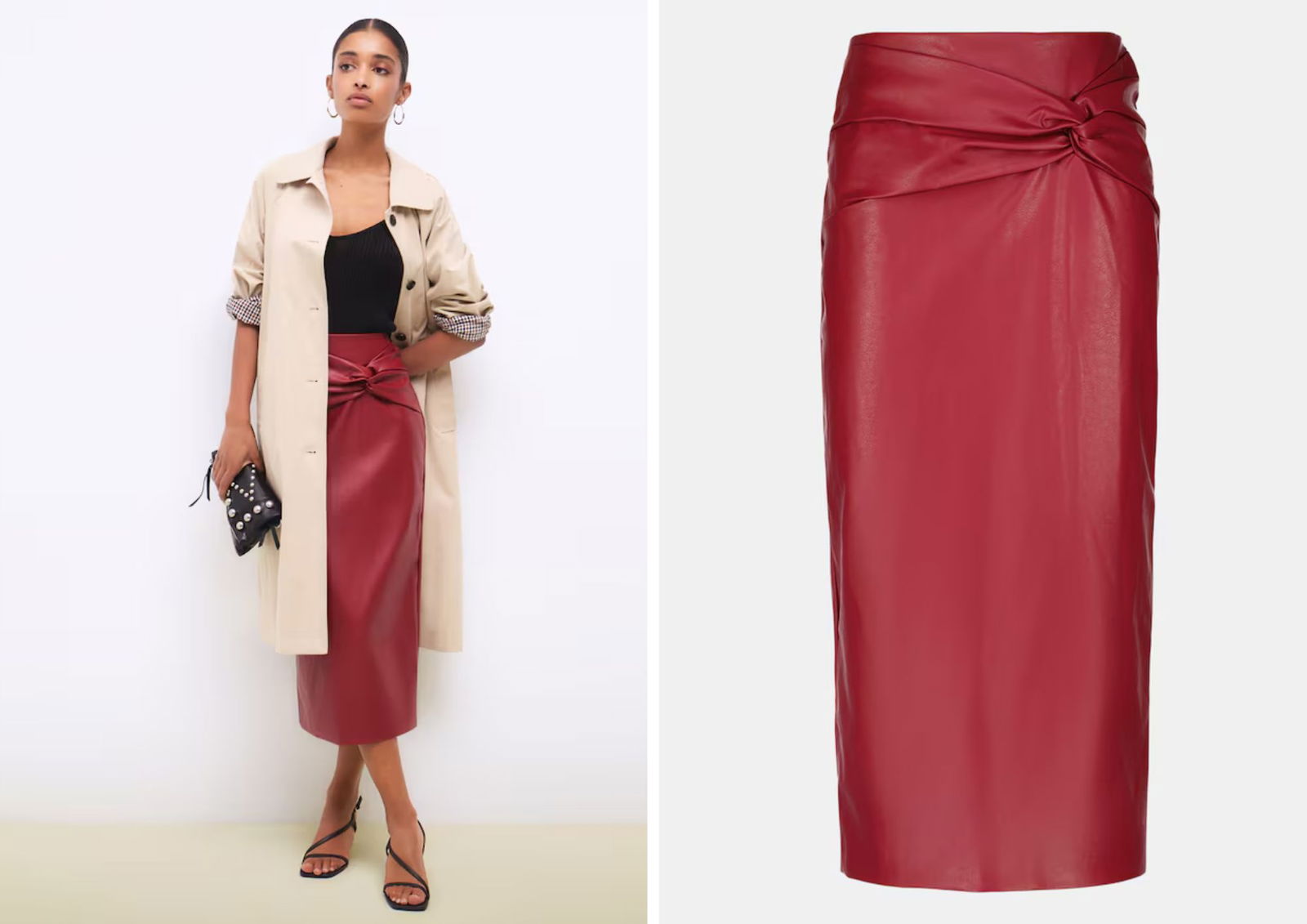 Faldas tendencia 2025 faldas para mujeres altas Falda de cuero Tintoretto