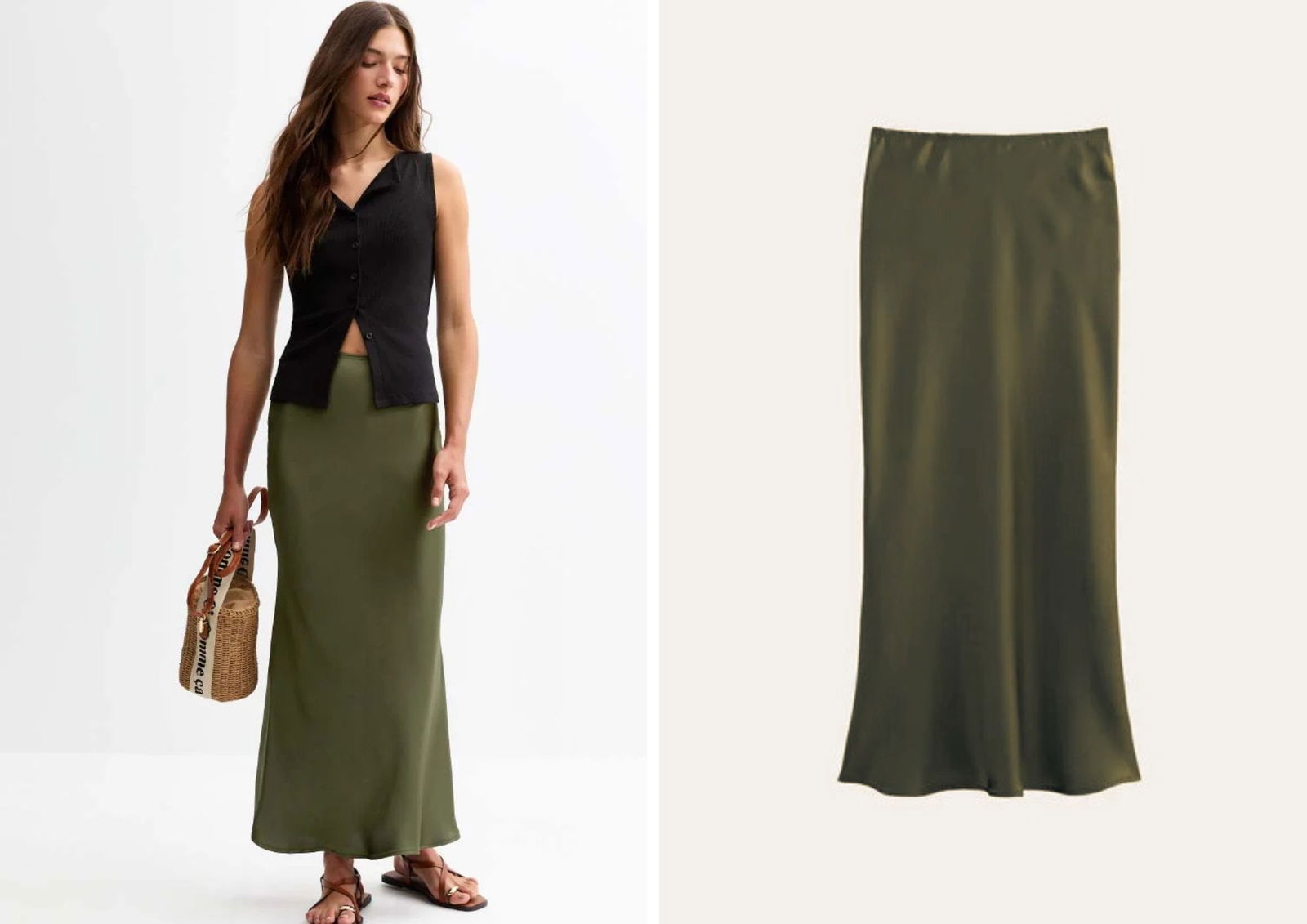 Faldas tendencia 2025 faldas para mujeres altas Falda satén New Look