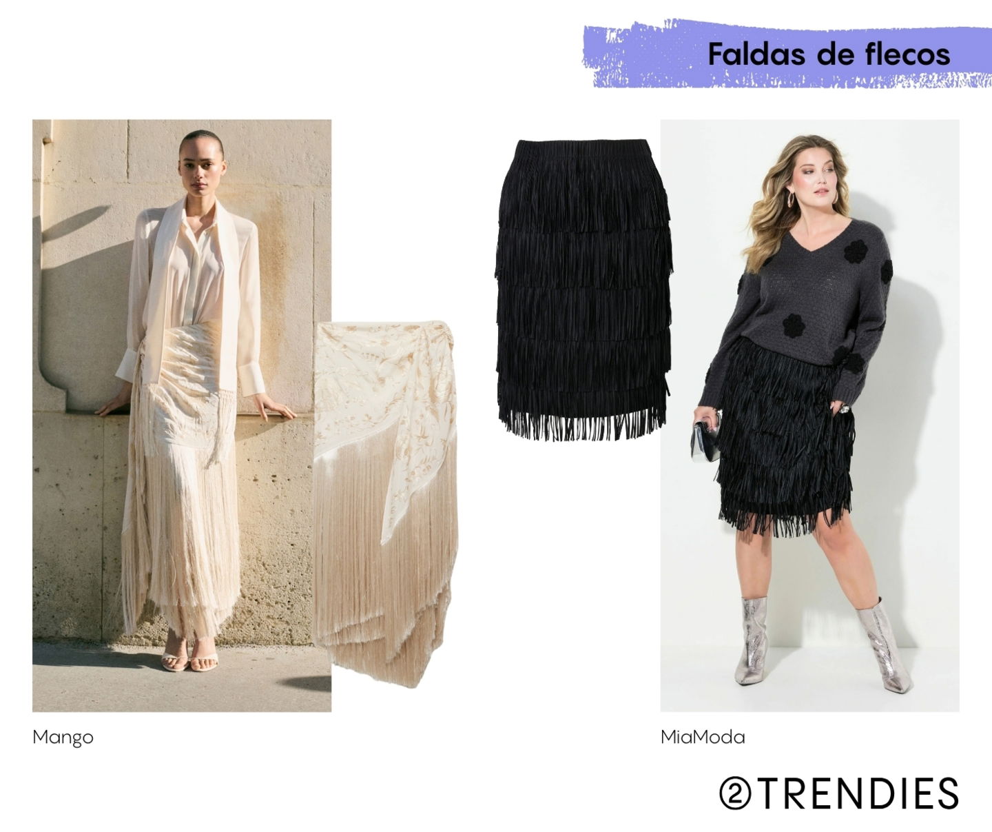Faldas con flecos coleccion primavera-verano 2025