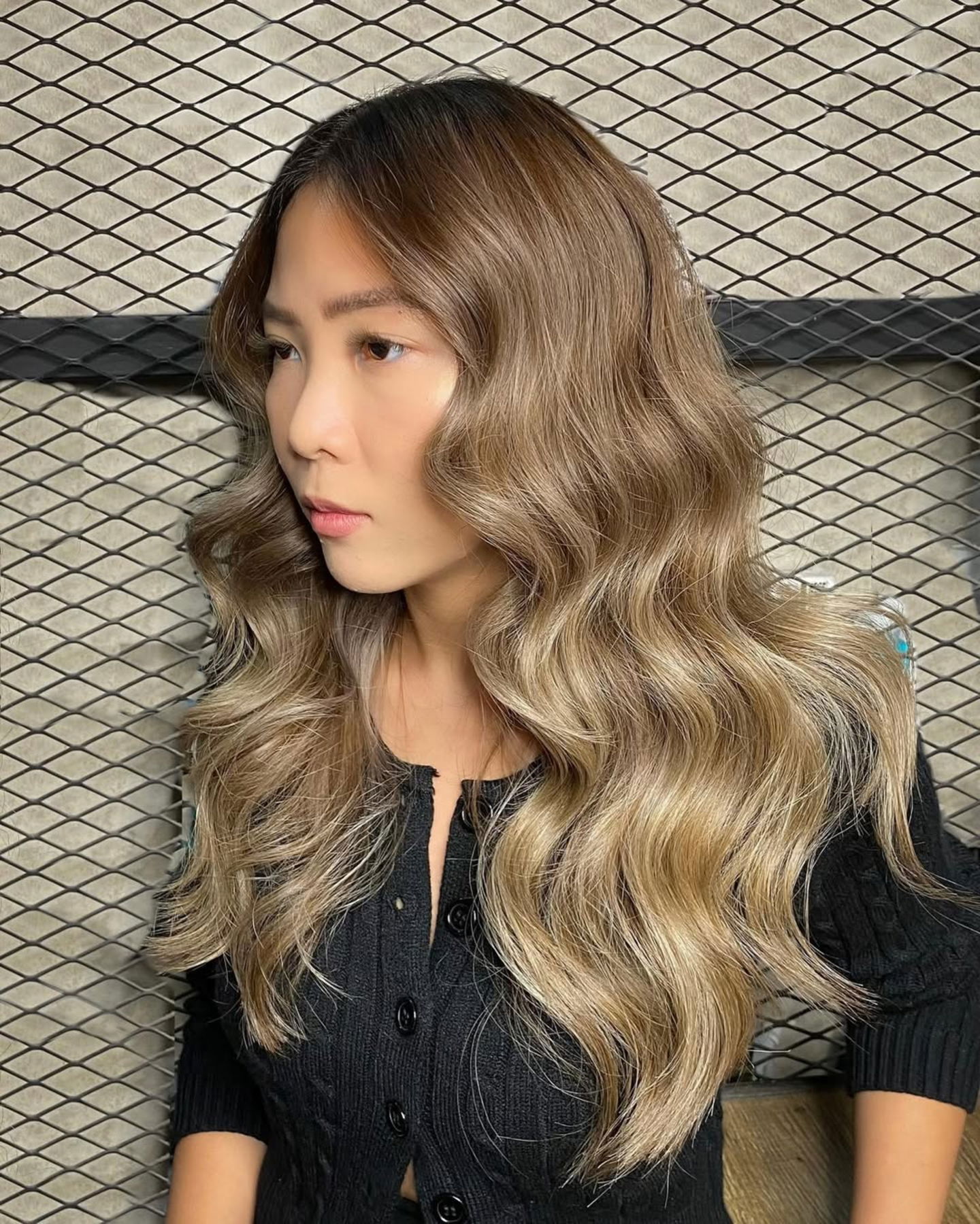 French balayage rubio marron dorado tendencia