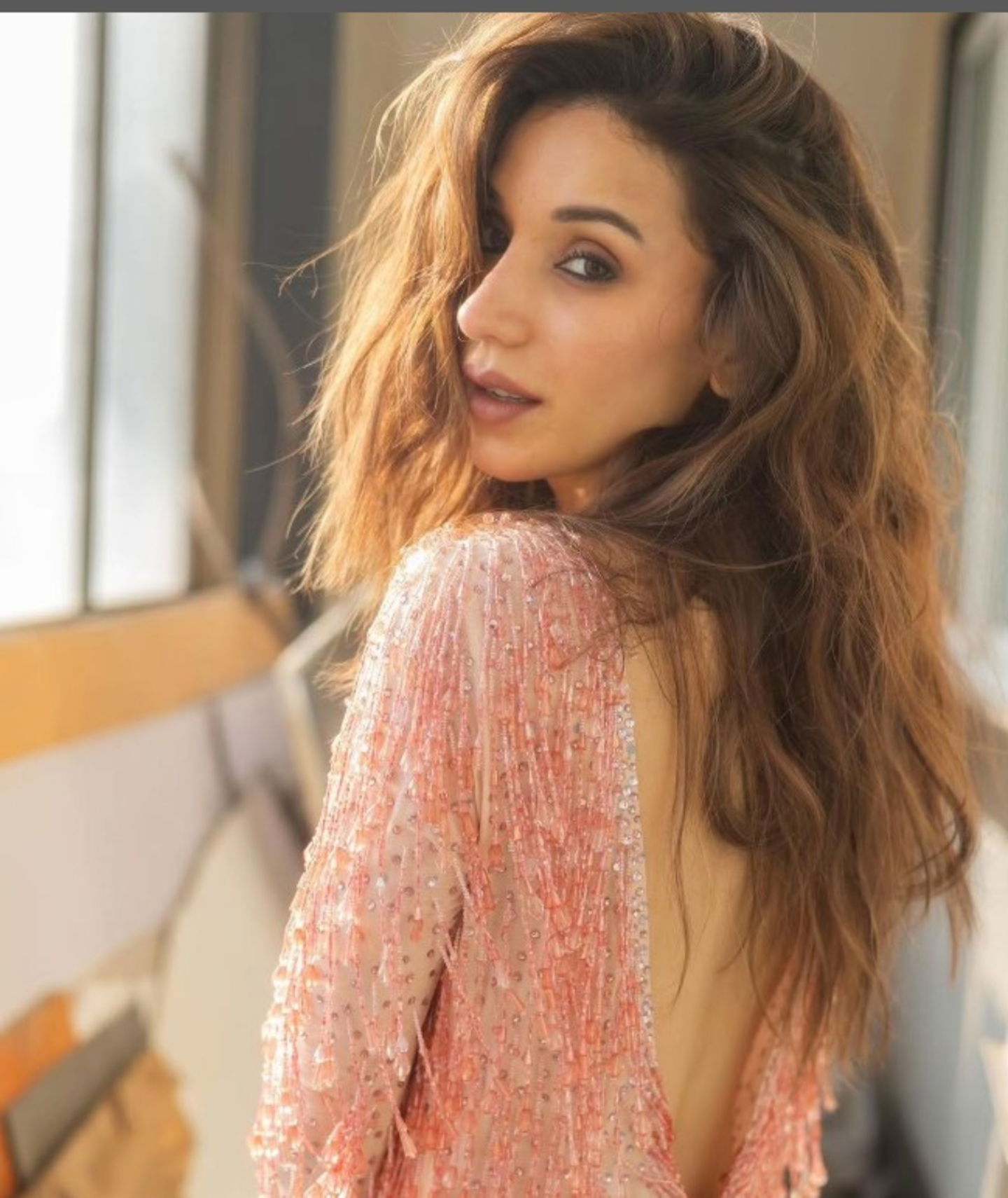 Messy long hair