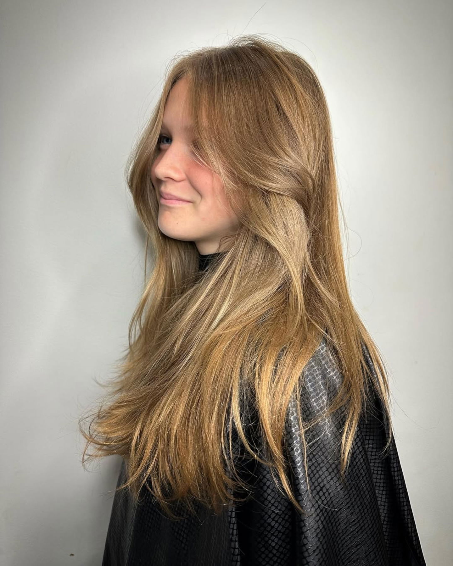 Corte pelo largo liso caída natural