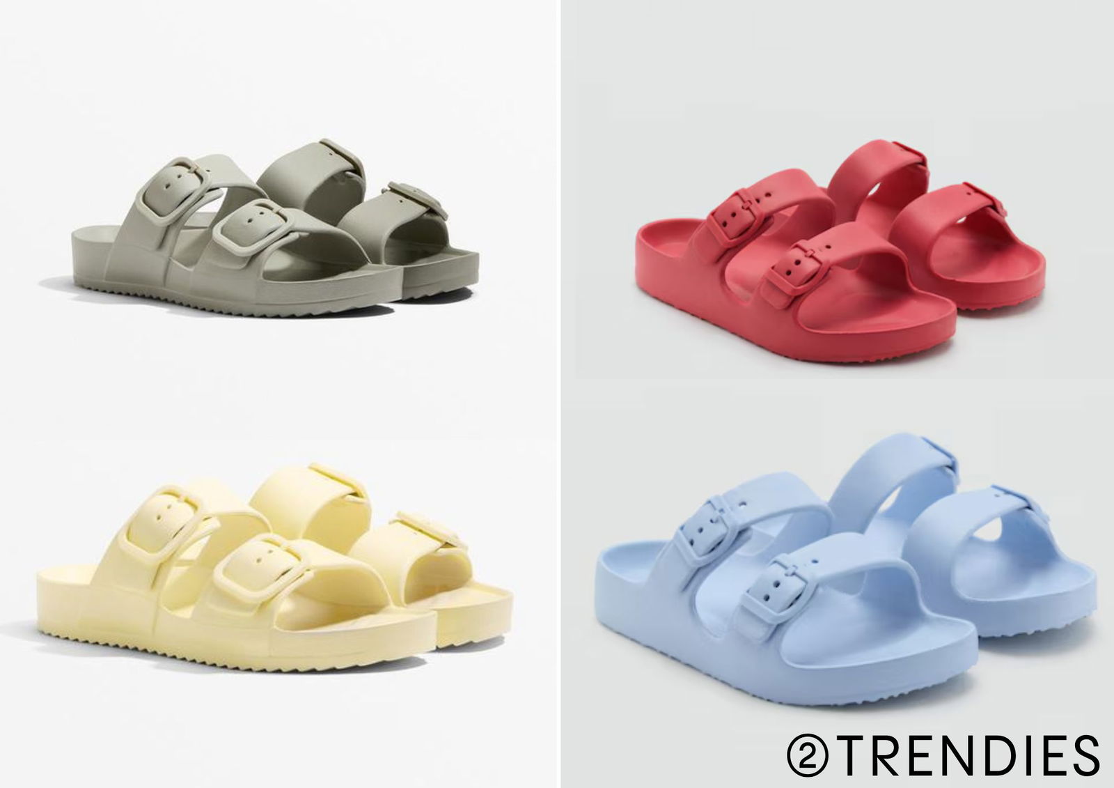 chanclas engomadas oysho y mango teen