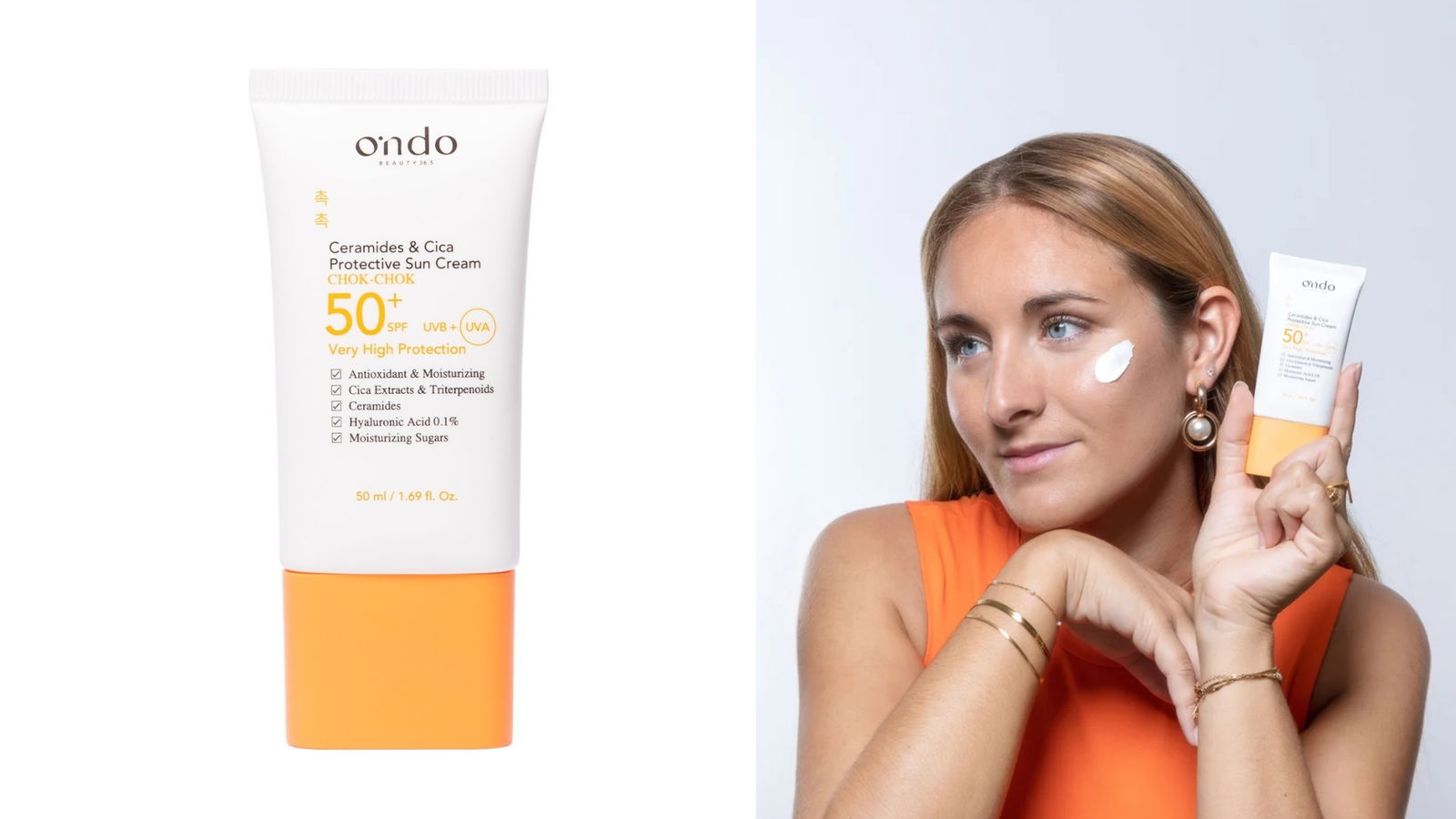 Ceramides & CICA Protective Sun Cream _ Ondo Beauty 36.5