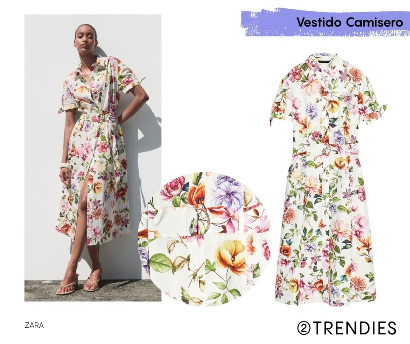 Vestido camisero ZARA