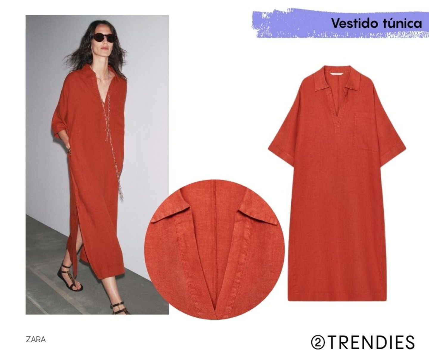 Vestido túnica ZARA