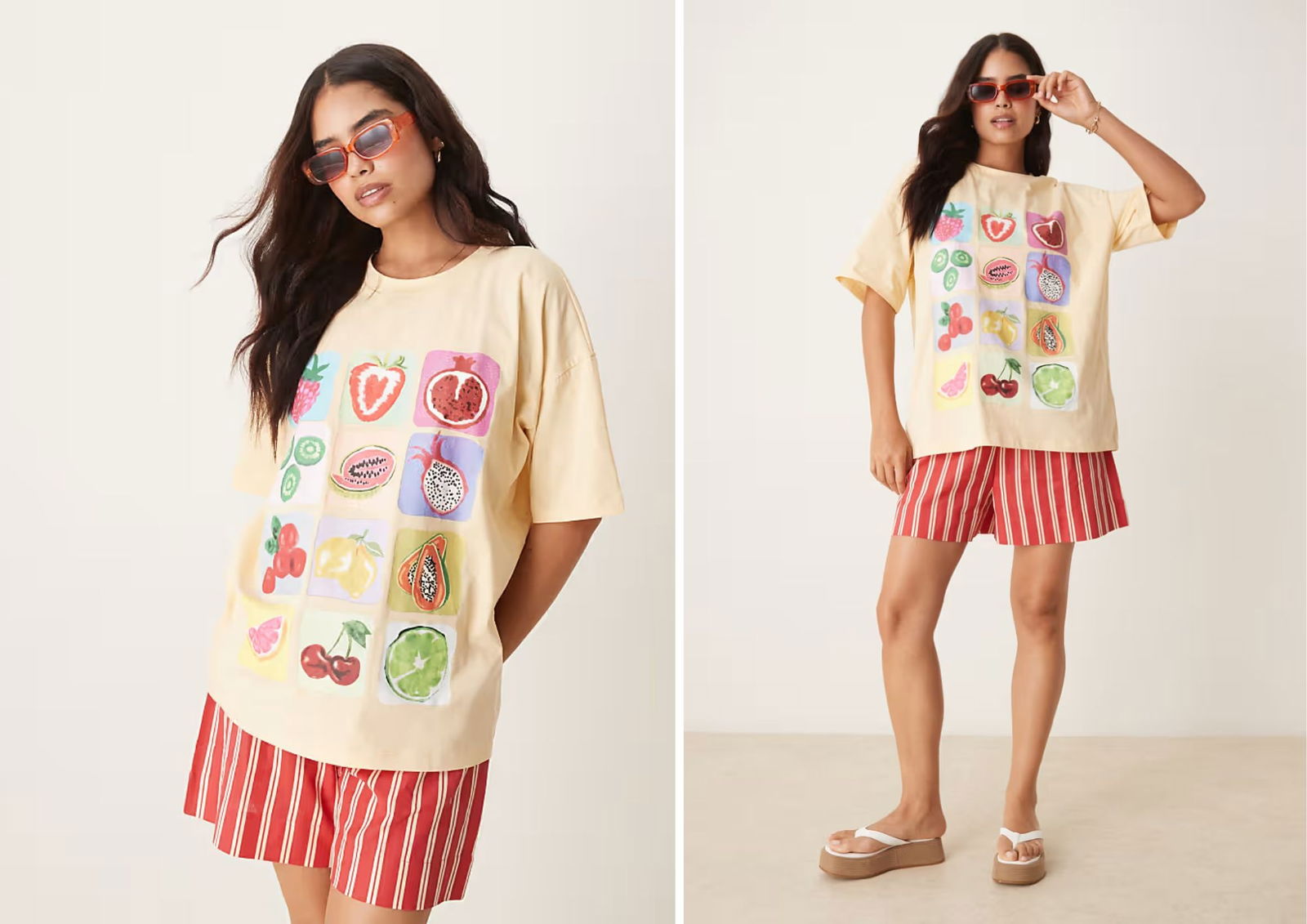 Camiseta estampado frutas ASOS