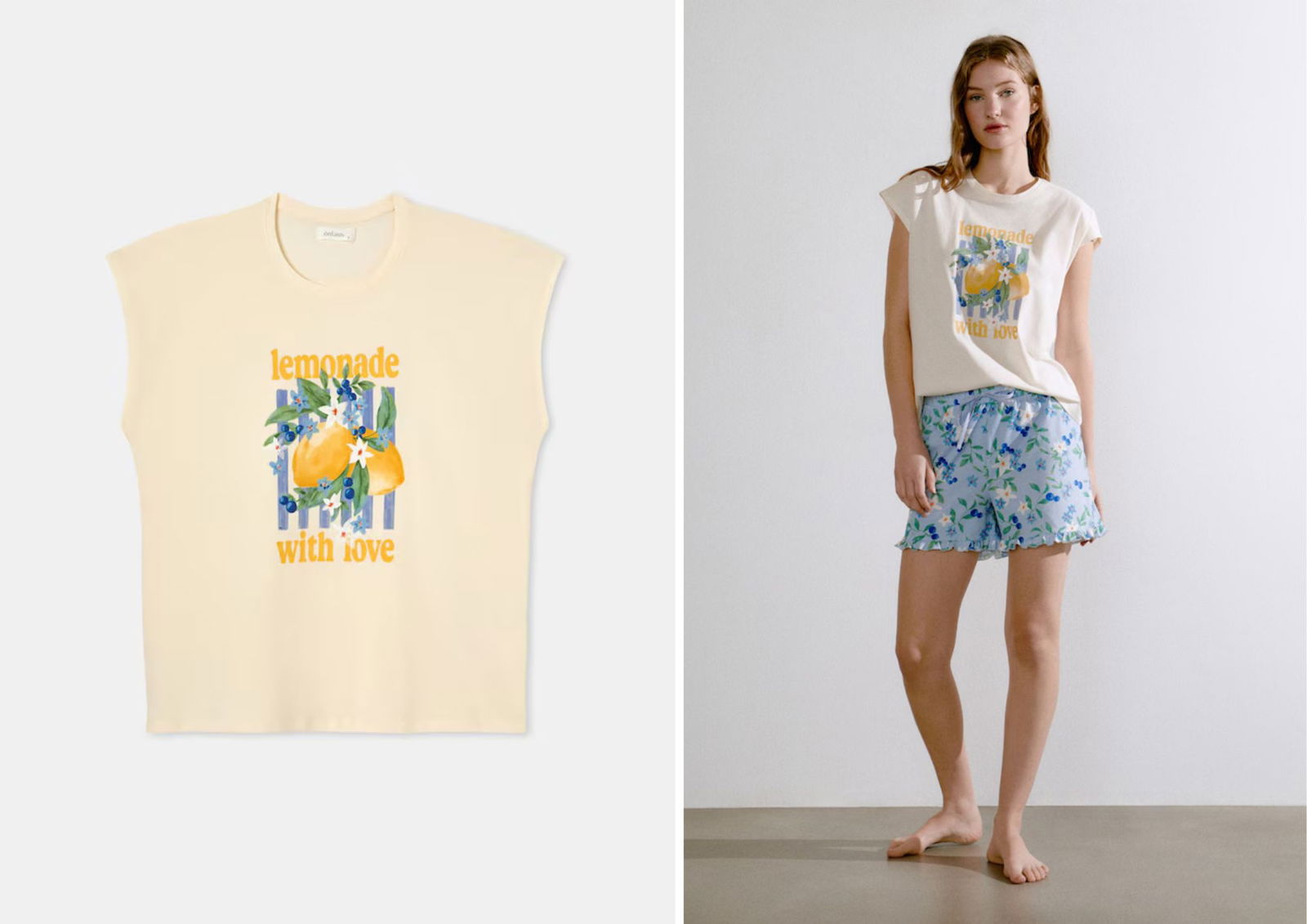 Camiseta frutas limones ENFASIS