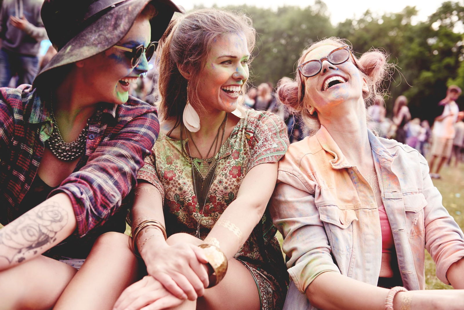 Chicas en un fetival