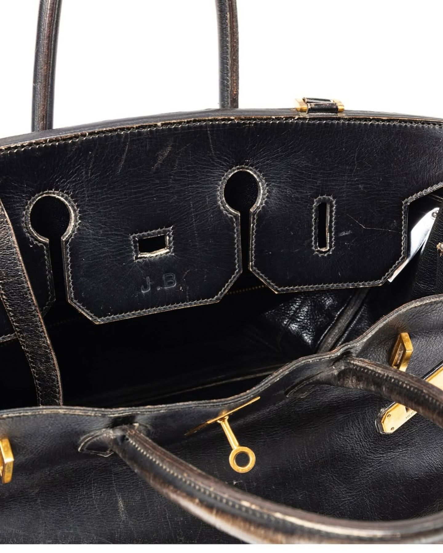 el bolso Birkin original con el grabado de las iniciales de Jane Birkin