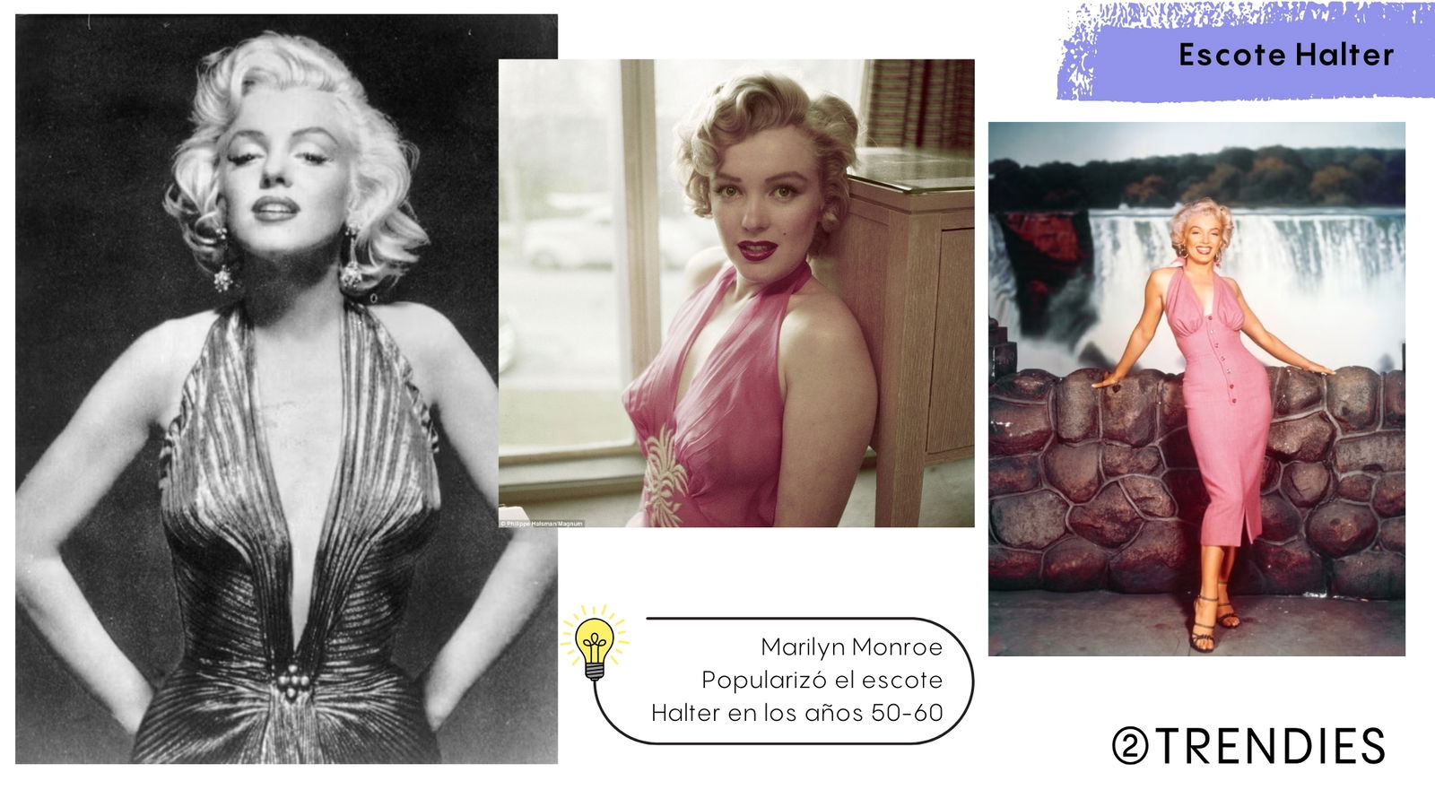 Marylin Monroe con escote halter