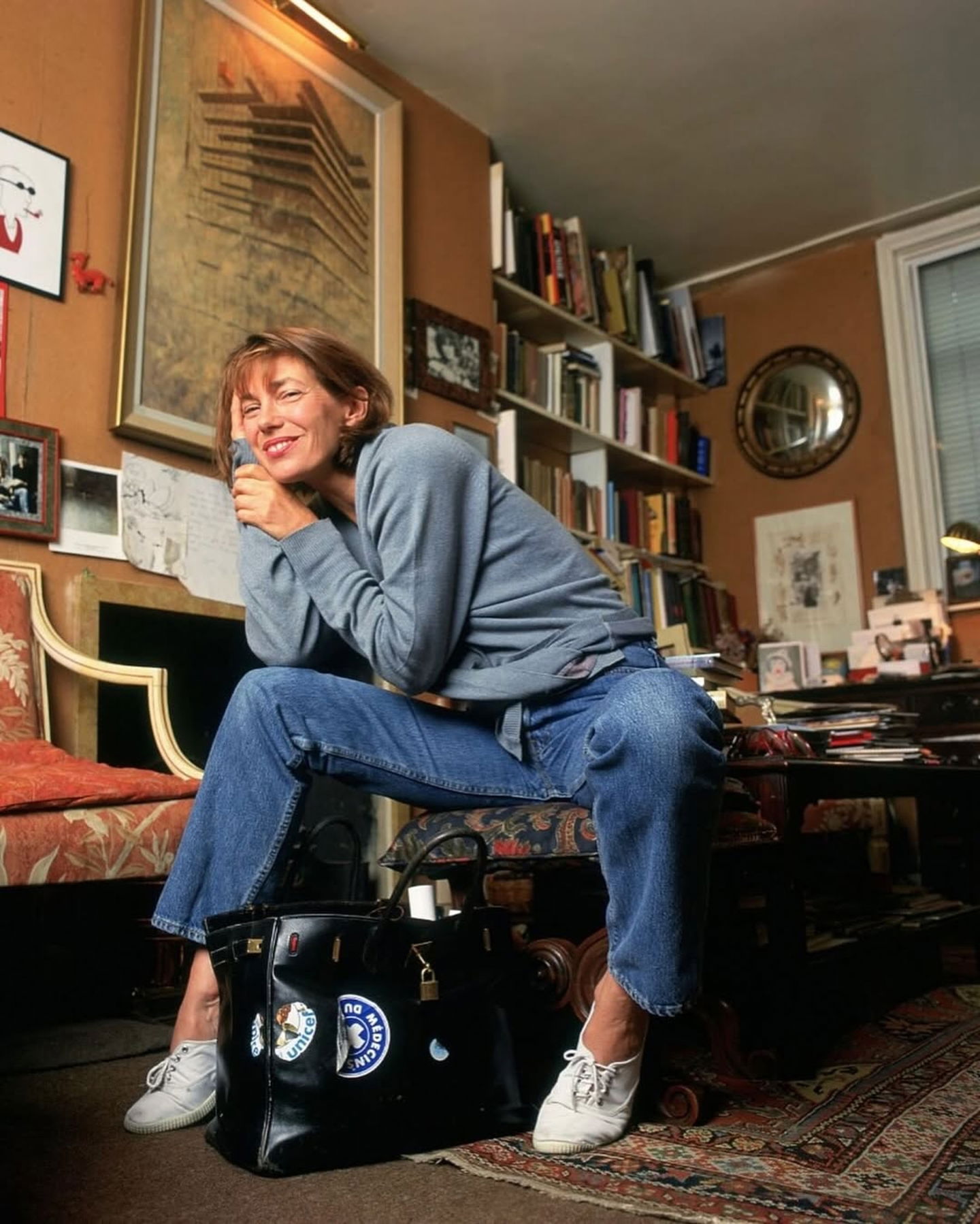 Jane Birkin con el bolso original de Hermes