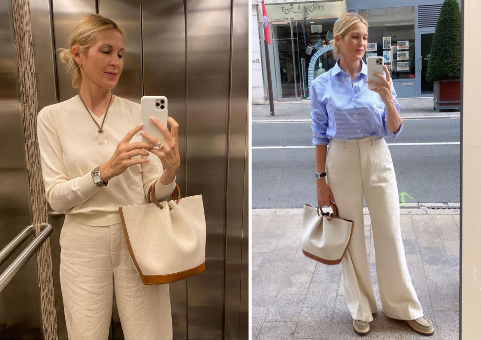 Kelly Rutherford con bolso Saonara