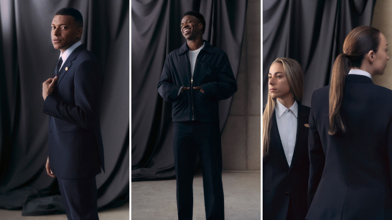 Kylian Mbappé, Vinícius y Athenea del Castillo y Carolina Weir