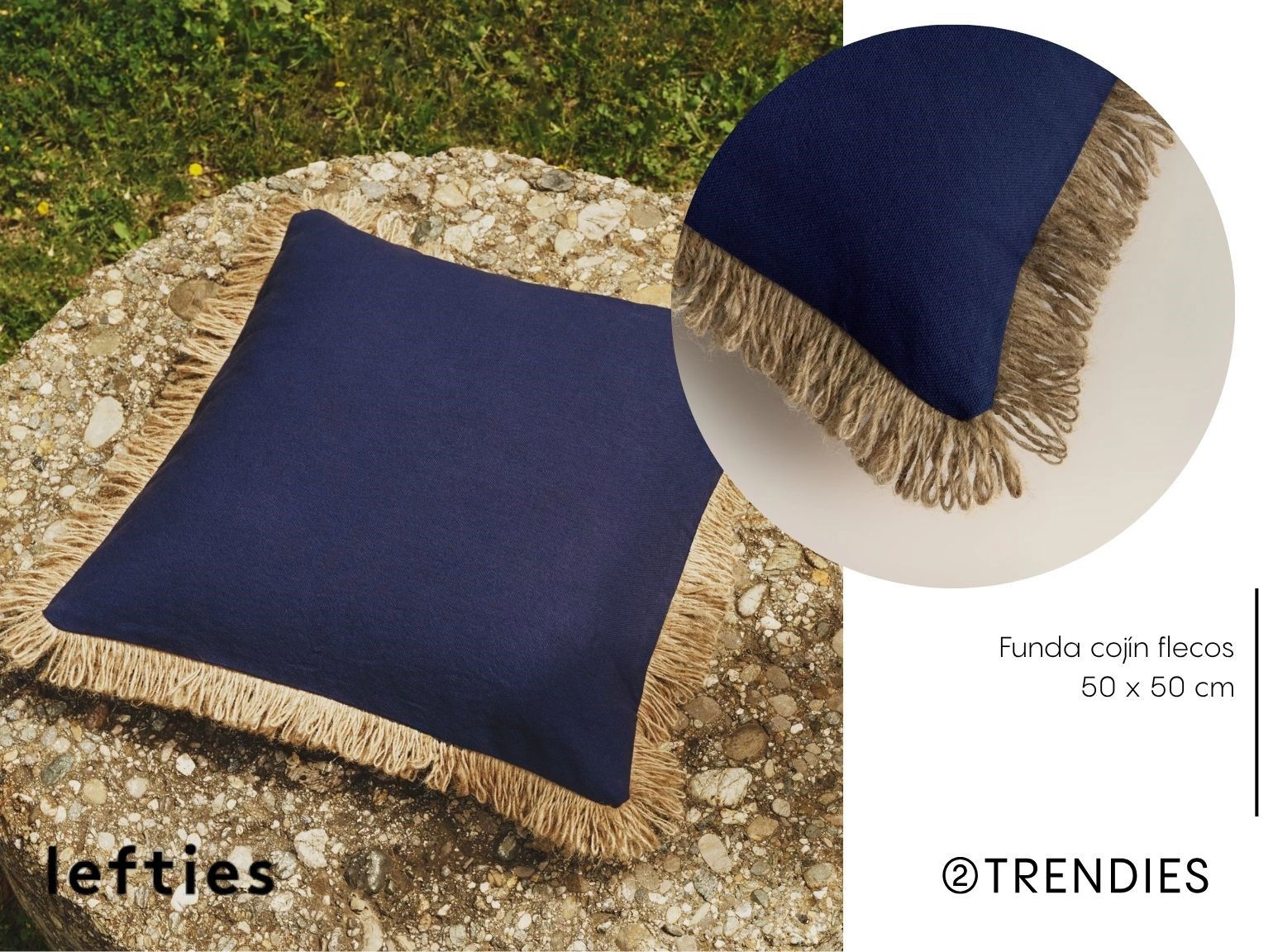 Lefties HOME - LEFTIES HOME - funda cojin flecos
