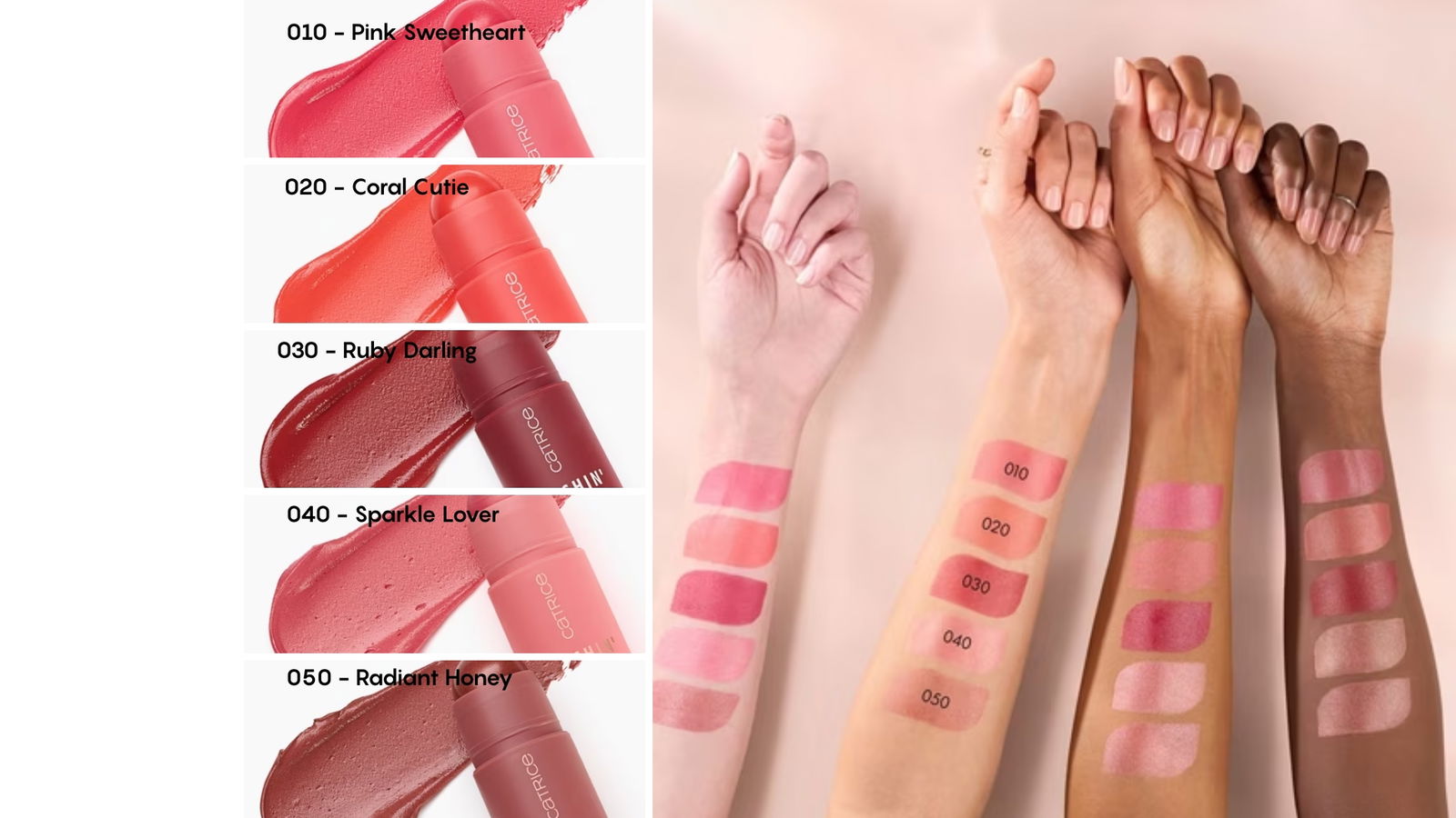Multi stick Blushin' Charm _ Catrice- tonos