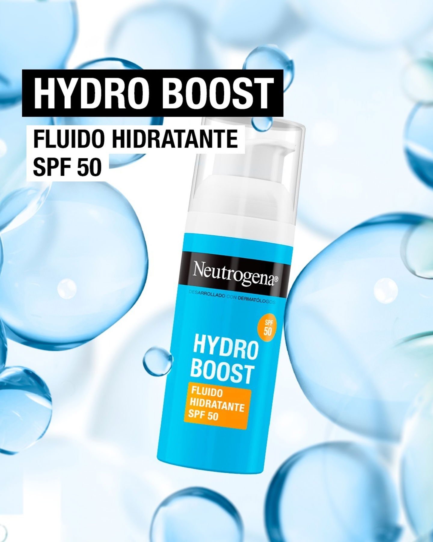 Protector Solar Neutrogena Hydro Boost Fluido Hidratante SPF 50