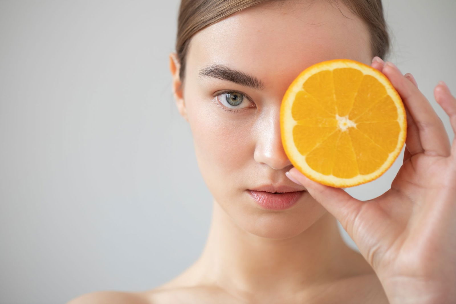 Rostro mujer naranja