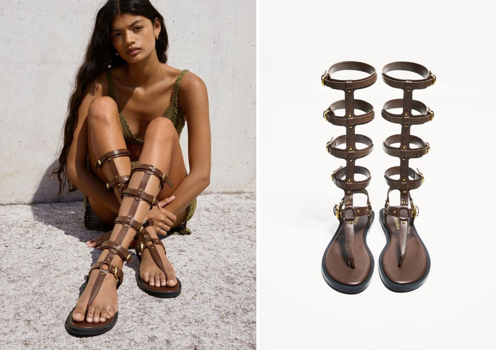 Sandalias gladiadoras BERSHKA