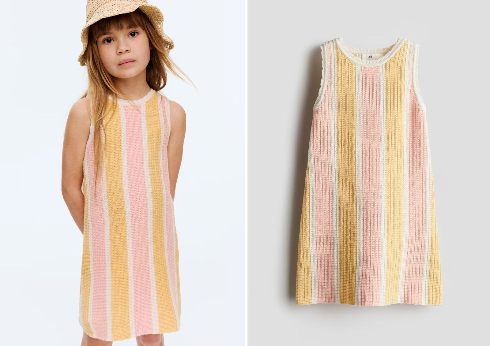Vestido algodón con textura H&M