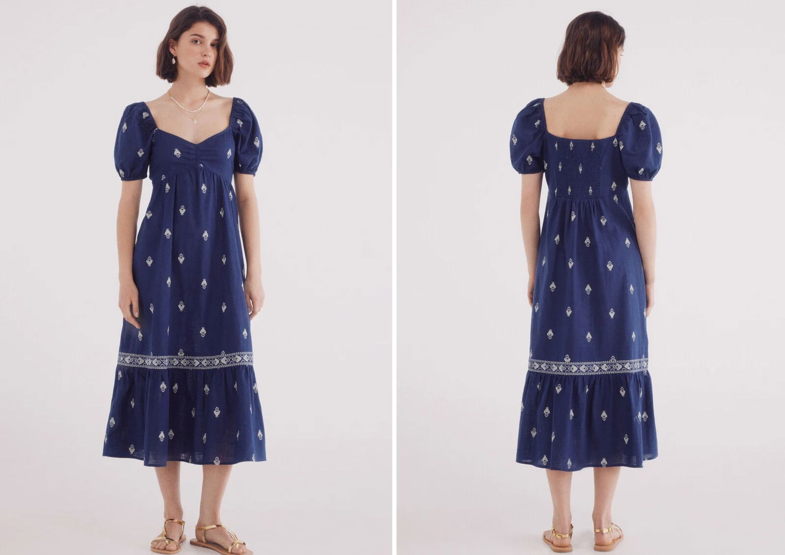 Vestido midi azul SPRINGFIELD