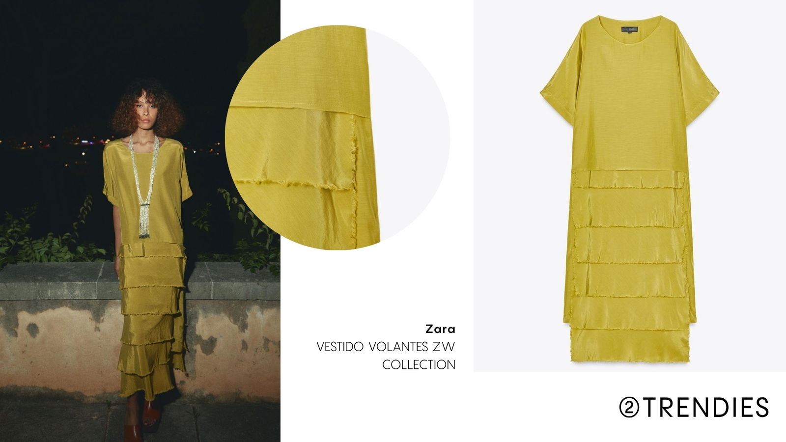Vestido volantes Zara