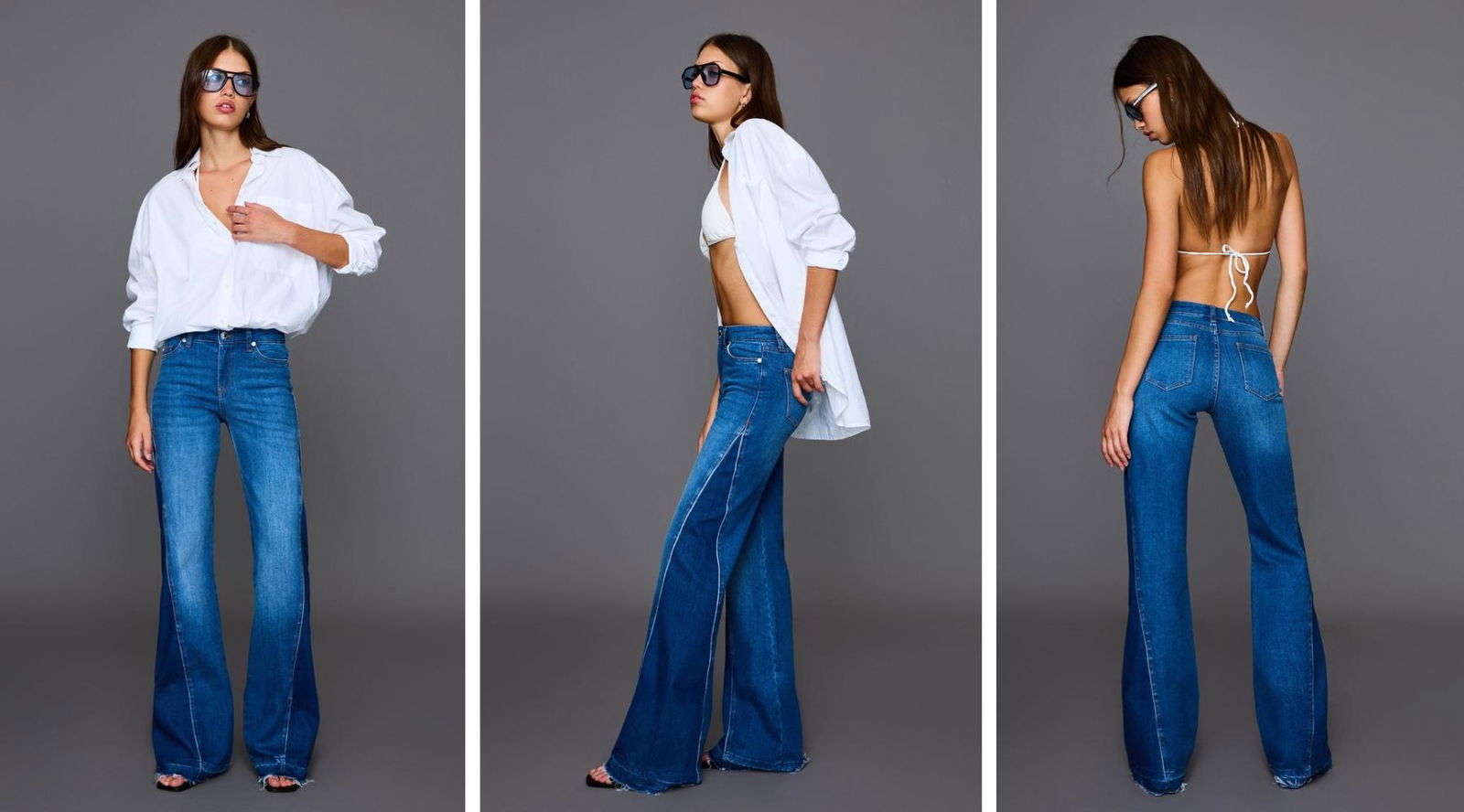 Bershka denim vaqueros bicolor