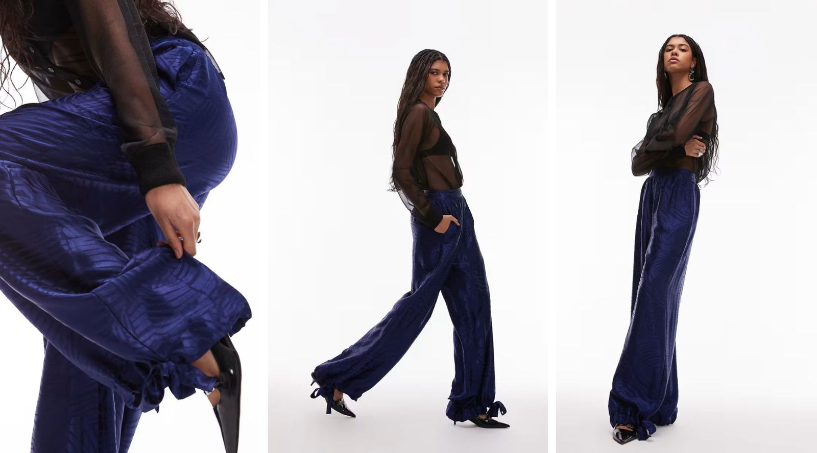 Bombacho Asos azul estampado