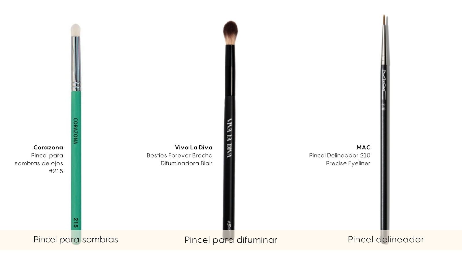 pinceles maquillaje ojos