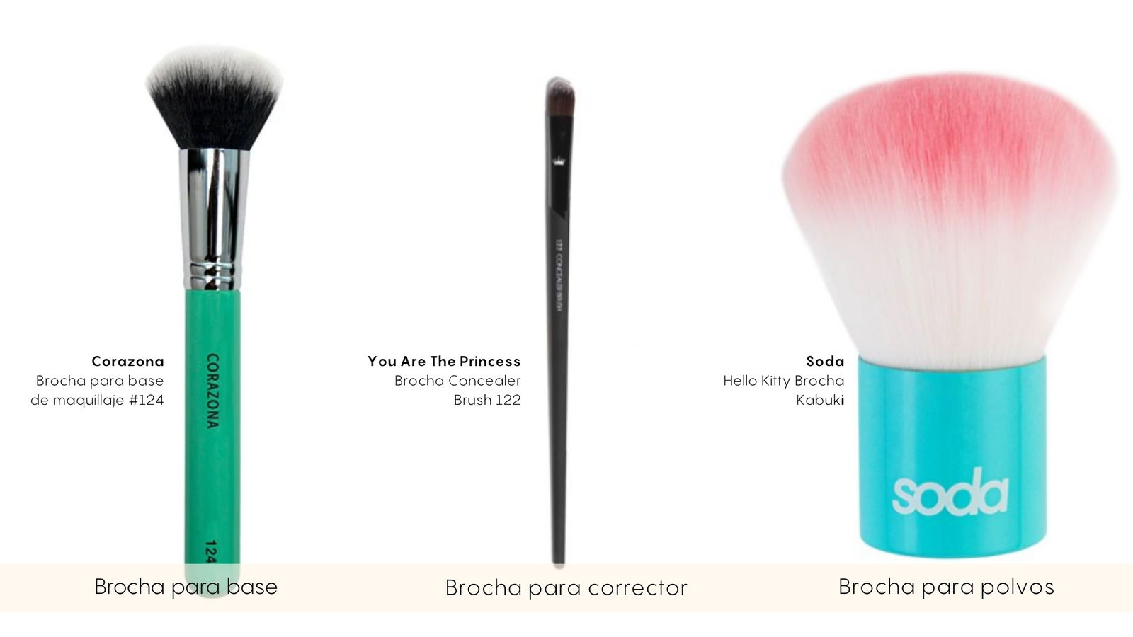 Brochas maquillaje rostro