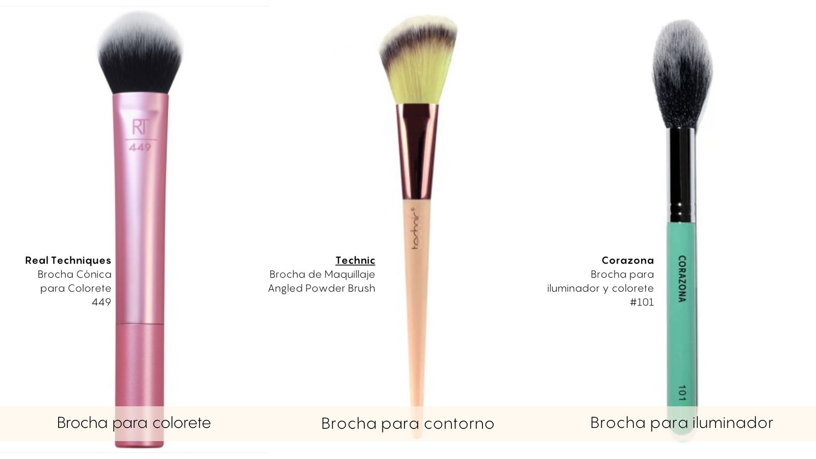 Brochas maquillaje rostro
