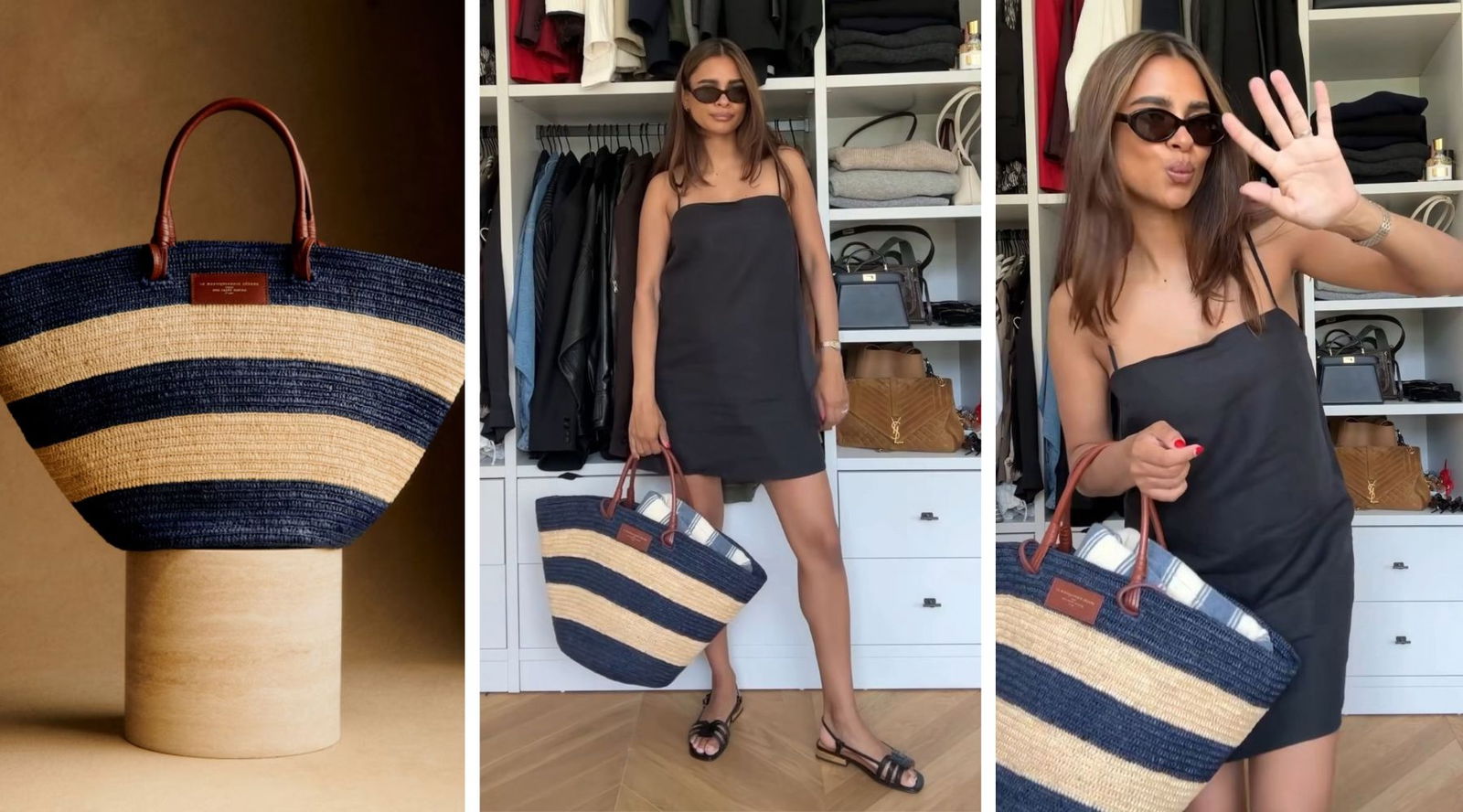 Capazos Sézane: looks reales para combinar el bolso de rafia del verano