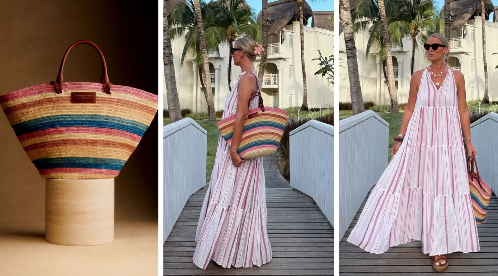 Capazos Sézane: looks reales para combinar el bolso de rafia del verano