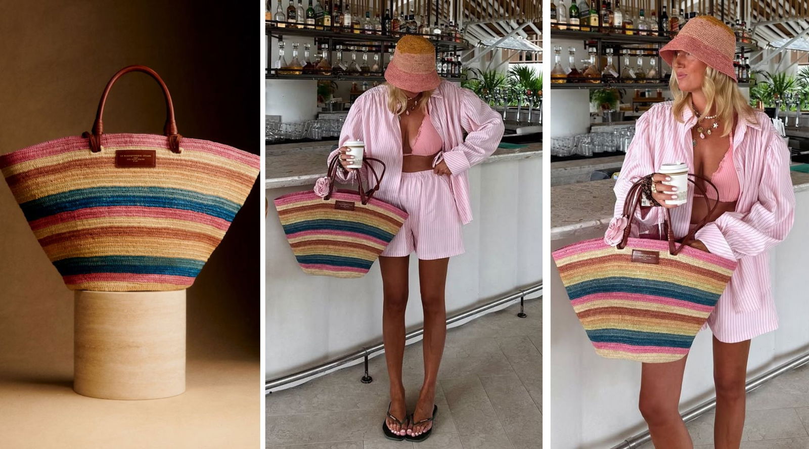 Capazos Sézane: looks reales para combinar el bolso de rafia del verano