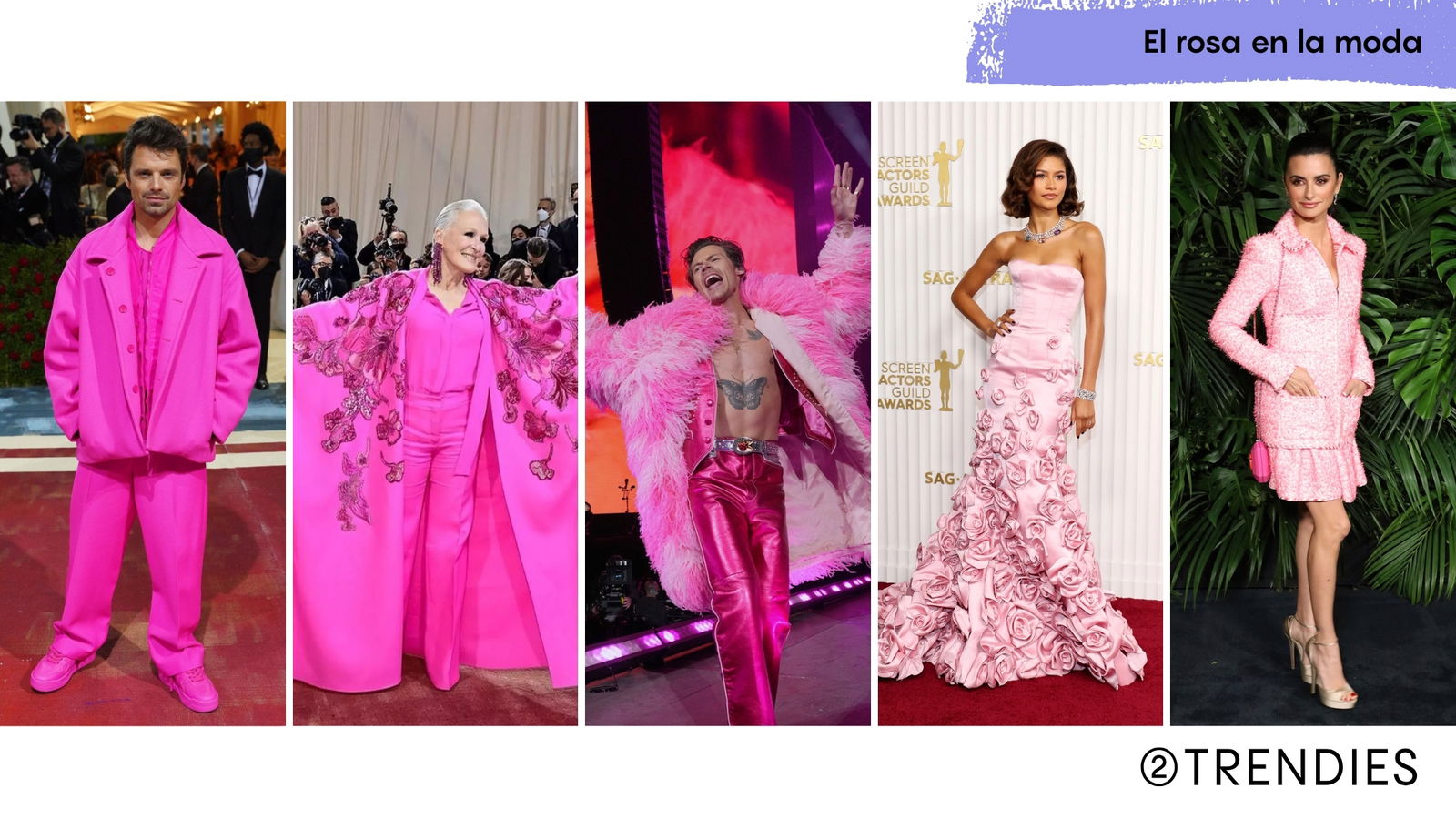 El rosa en la moda, famosos