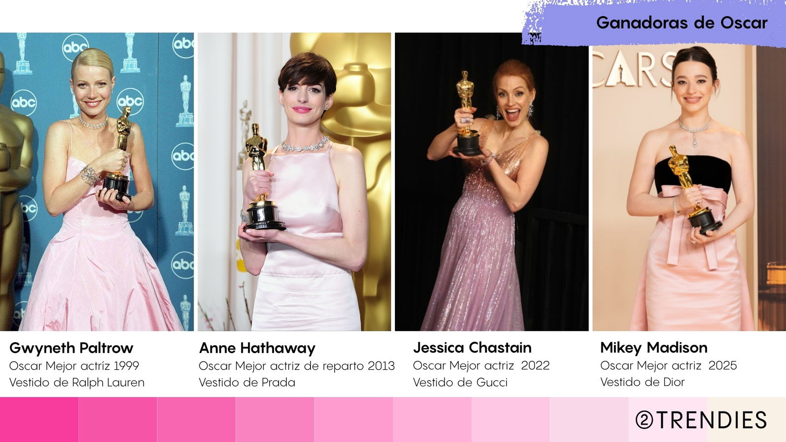 Ganadoras Oscar de rosa