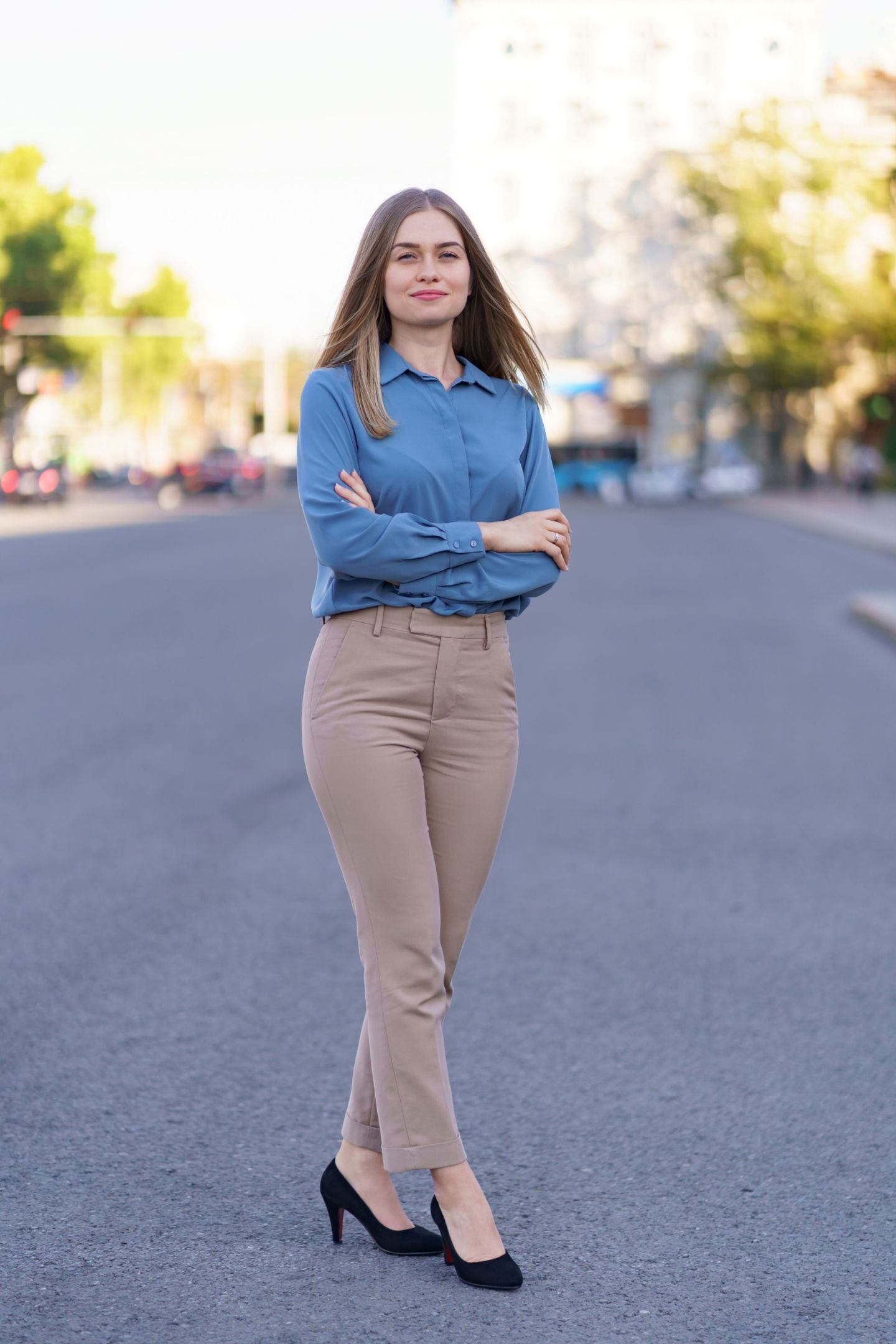 Chica con pantalón Ankle